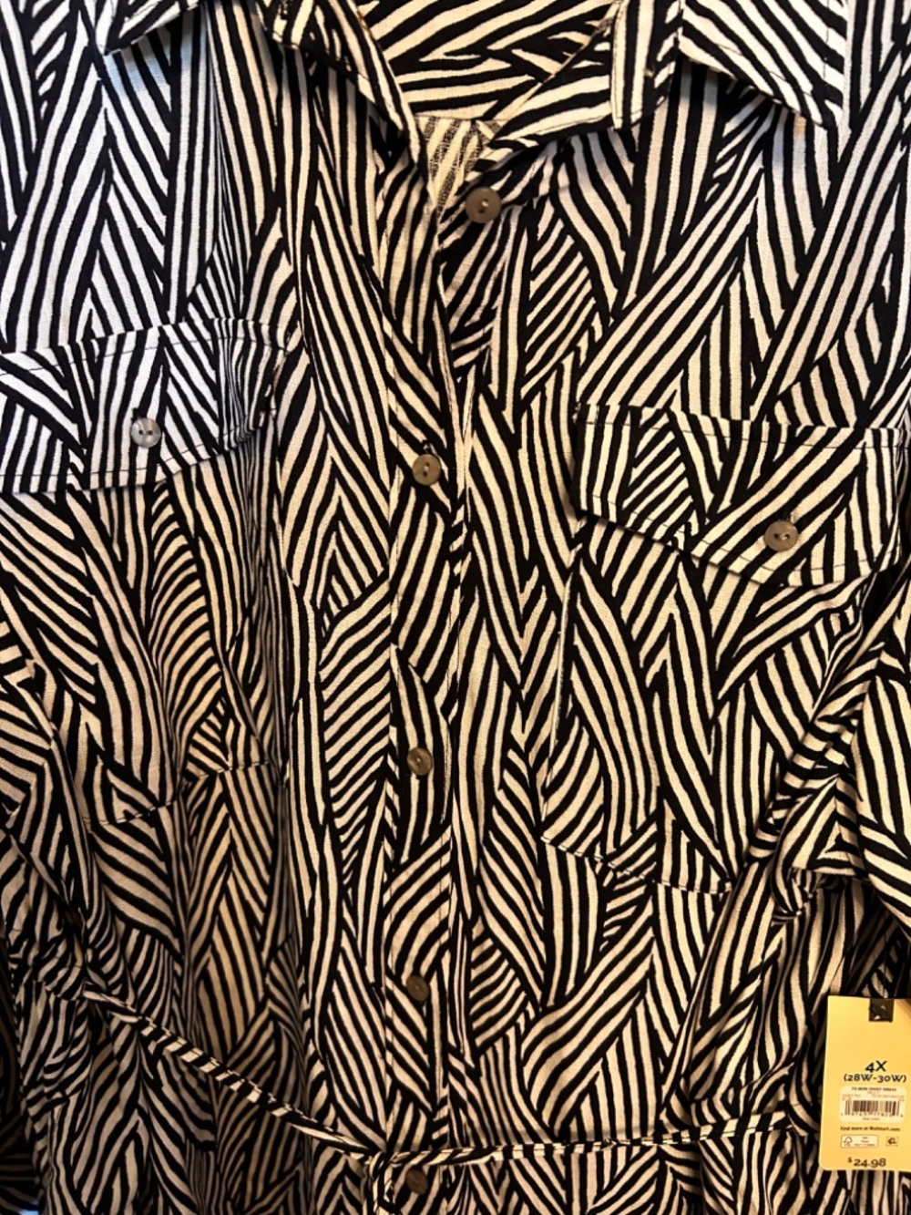 Navy & white shirt dress Plus size 4X. BNWT Terra & sky - Picture 8 of 9